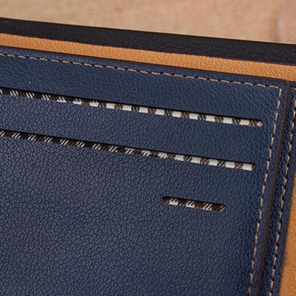 Men's Assorted Colors Vegan Leather Bi-Fold Wallet - Picture 8 of 8